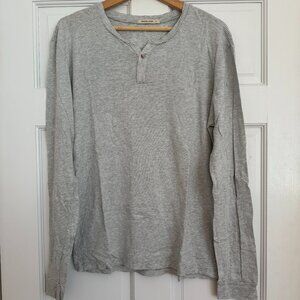 Marine Layer Size S Grey Stripped Henley
